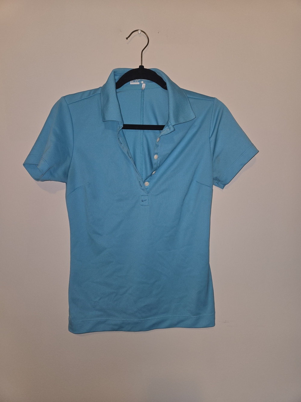 Nike Women’s Sky Blue Short Sleeve Button-Down Polo
